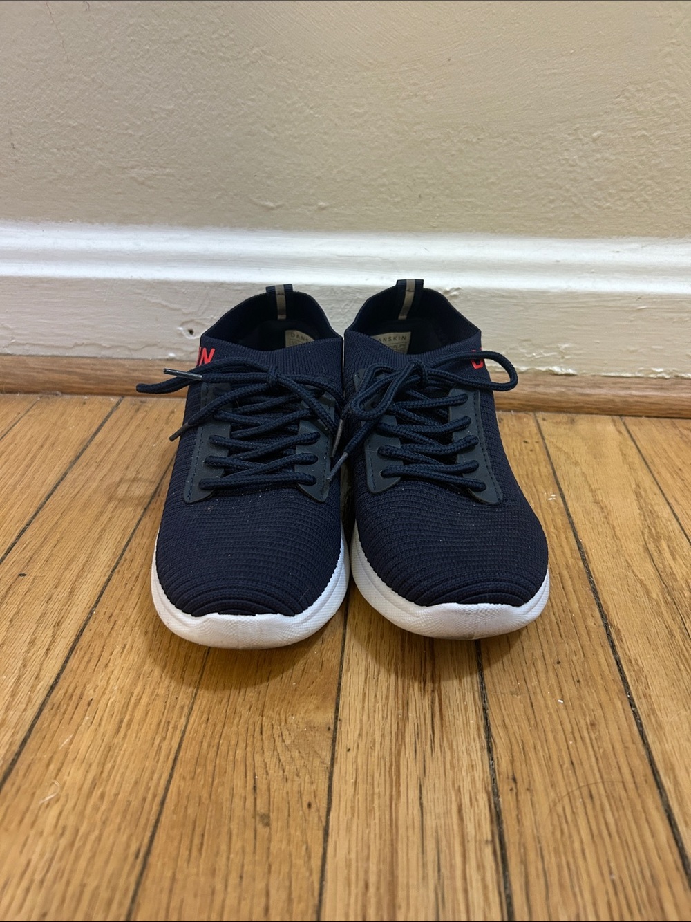 Danskin Navy Knit Lace-Up Sneakers*